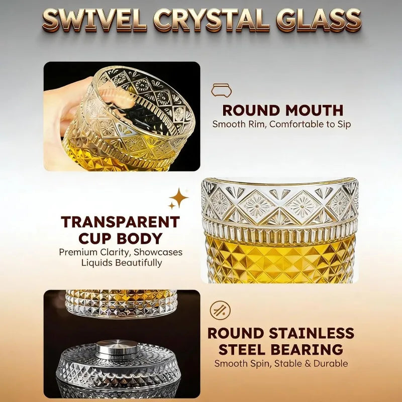 The Rotating Whiskey Glass — 280 ml